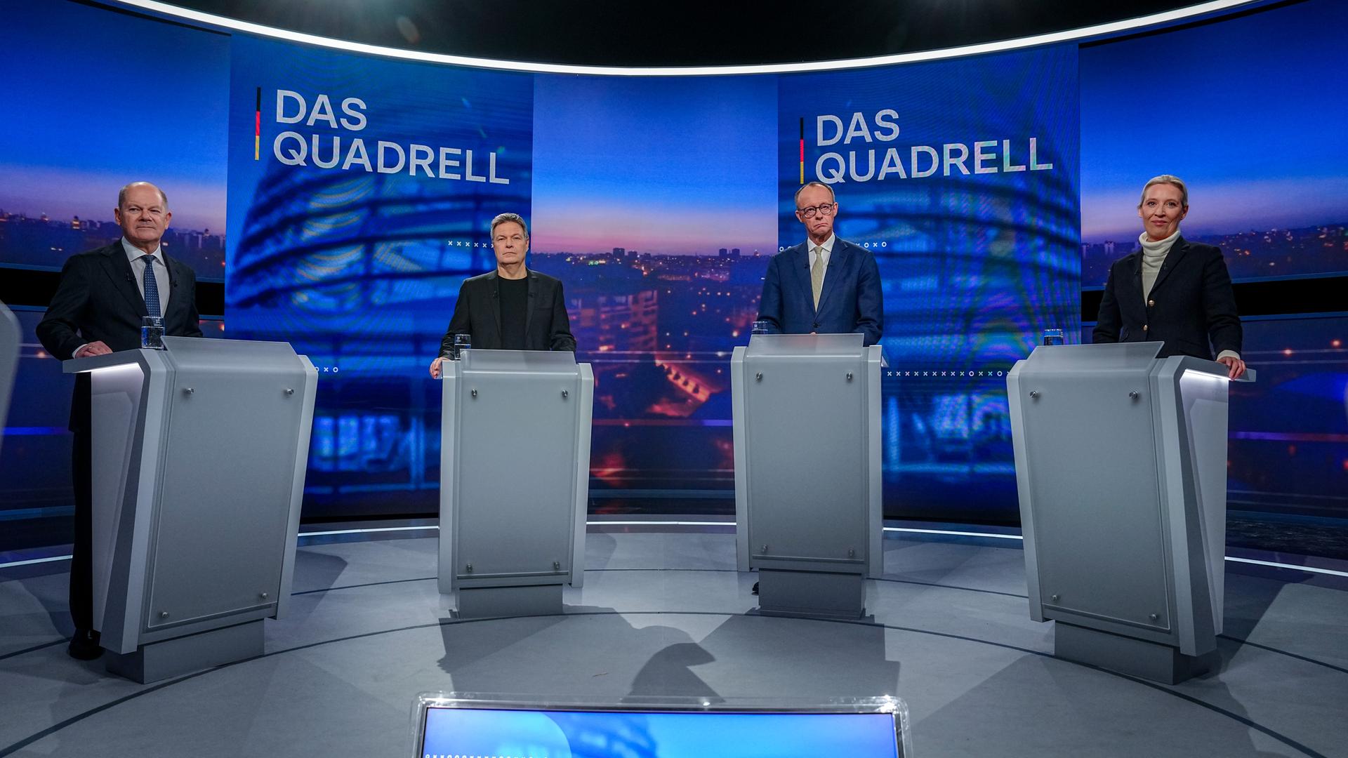 TV-Diskussion der Kanzlerkandidaten zum Bundestagswahlkampf.