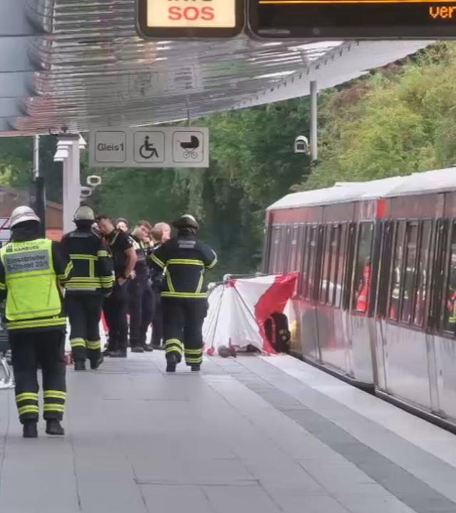 Auf dem Bild zu sehen ist: Eine Unfallstelle an einem Gleis 