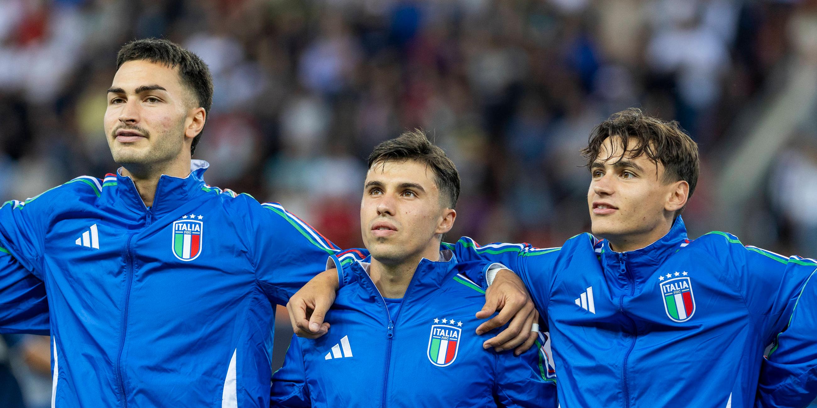 von links: Diego Coppola, Alessandro Bianco und Niccolo Pisilli am 17.06.25.