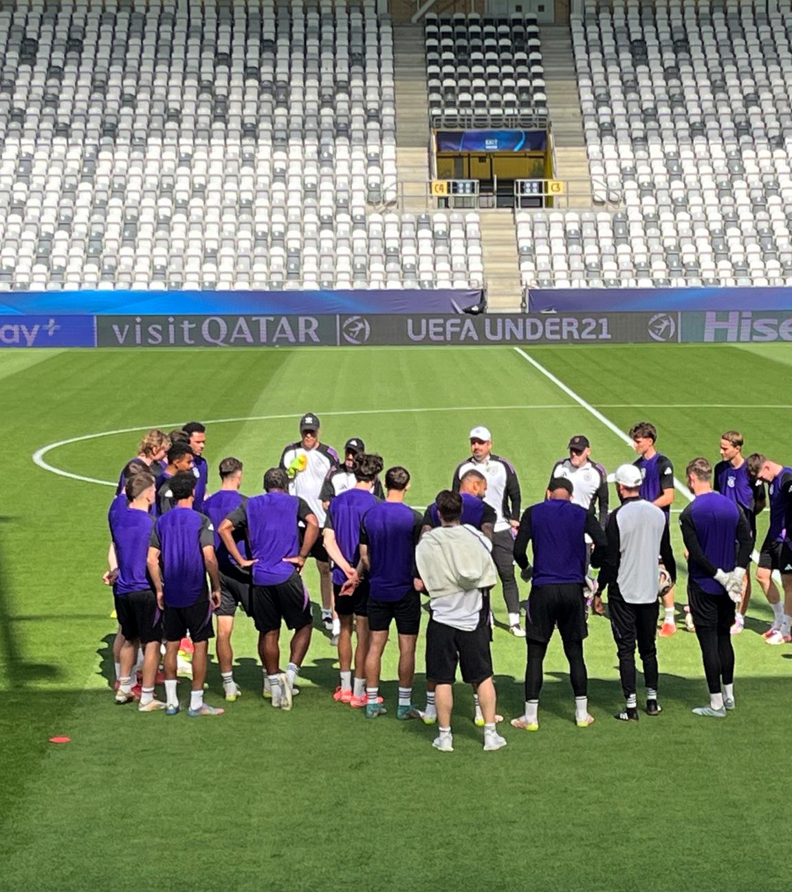 Die deutsche U21-Nationalmannschaft beim Training