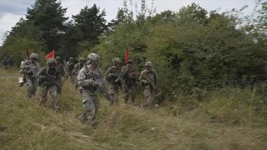 Soldaten bei einem Truppenübung