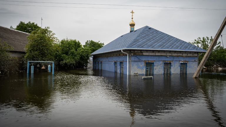 Überschwemmtes Dorf Sadowe