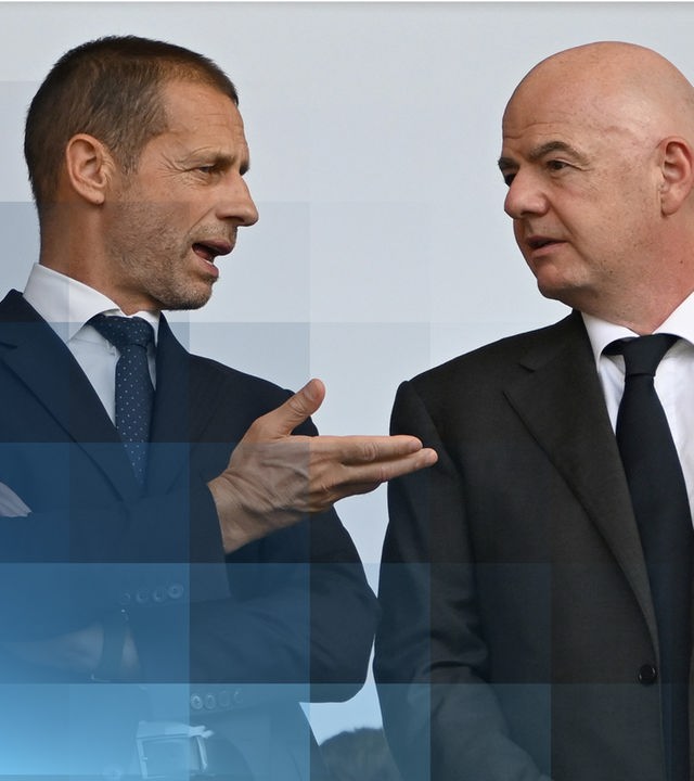 FIFA-Präsident Gianni Infantino und UEFA-Präsident Aleksander Čeferin.