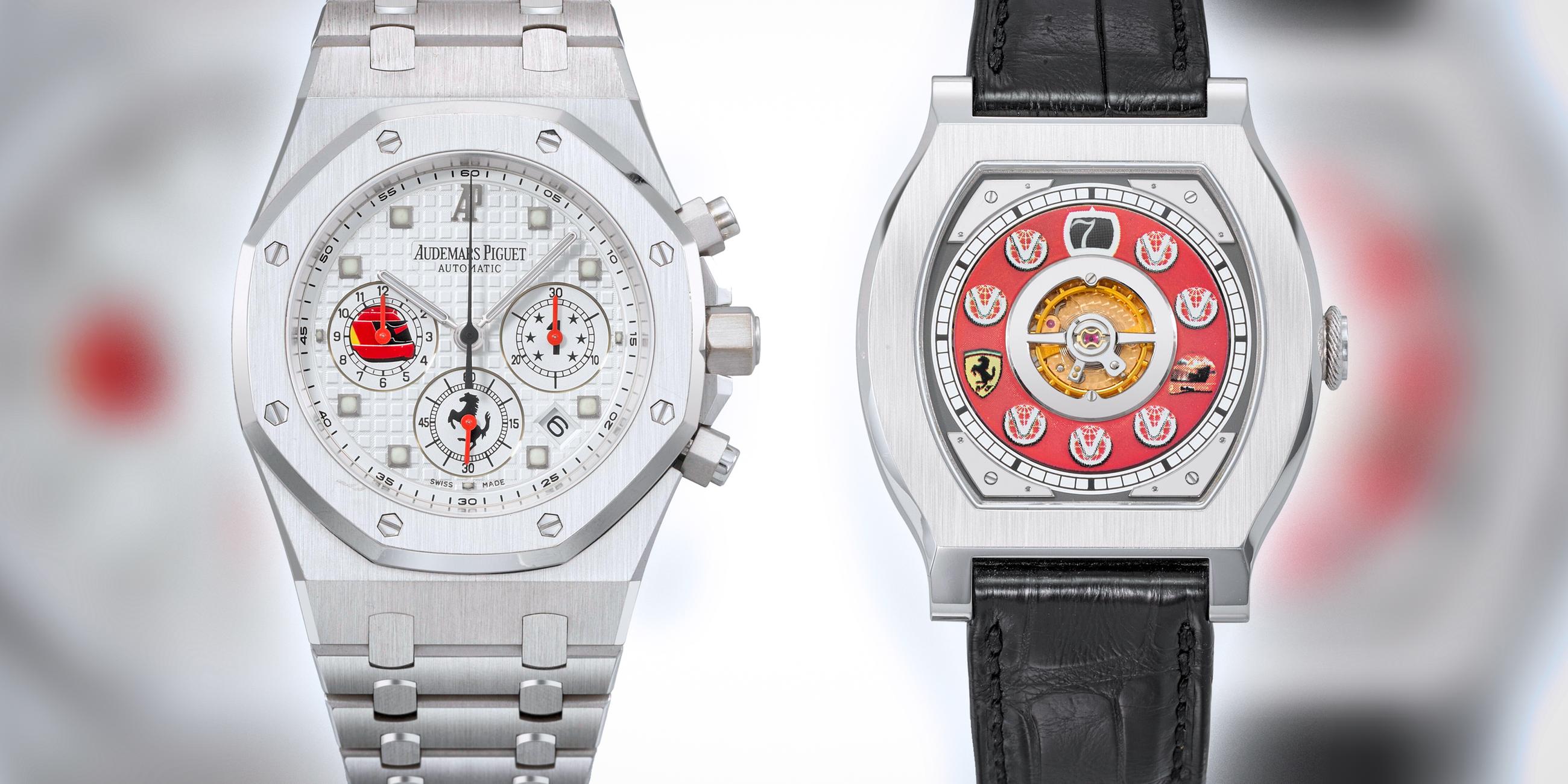 Audemars Piguet Royal Oak-Chronograph (l) und die Journe Vagabondage 1 Model-Uhr