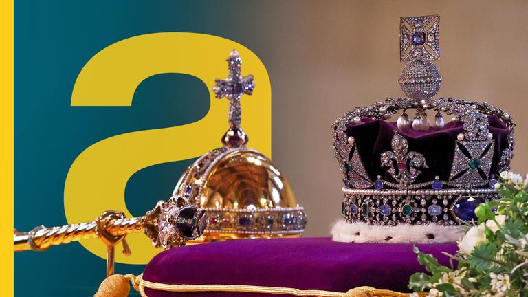 Sarg von Elizabeth II. von Grossbritannien mit der Krone