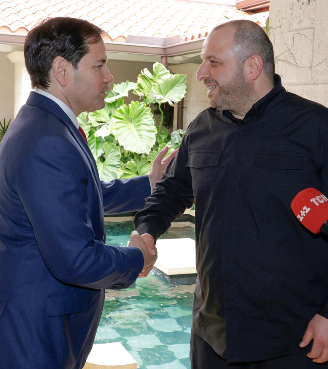 US-Außenminister Marco Rubio und Rustem Umerow, Minister für nationale Sicherheit der Ukraine in Florida.