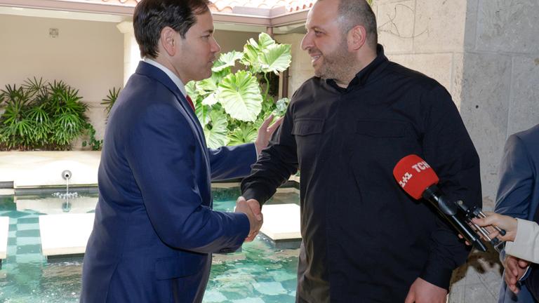 US-Außenminister Marco Rubio und Rustem Umerow, Minister für nationale Sicherheit der Ukraine in Florida.