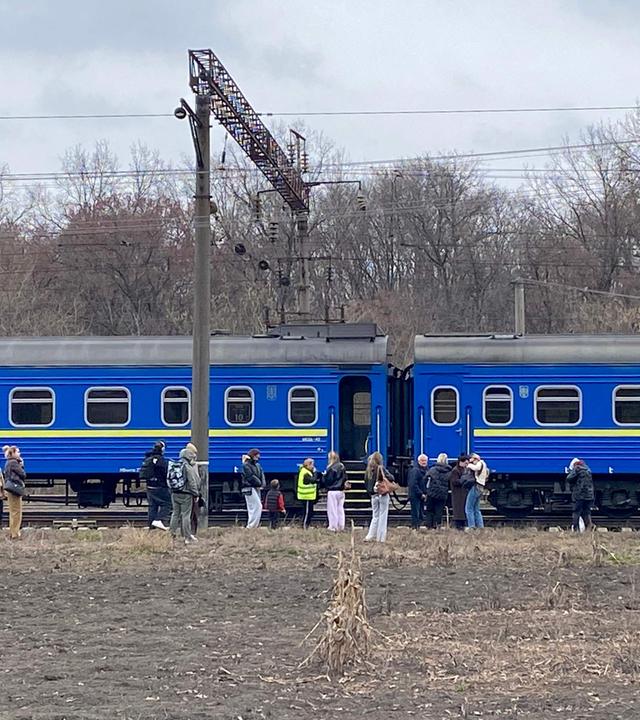 Ukraine Zug evakuiert