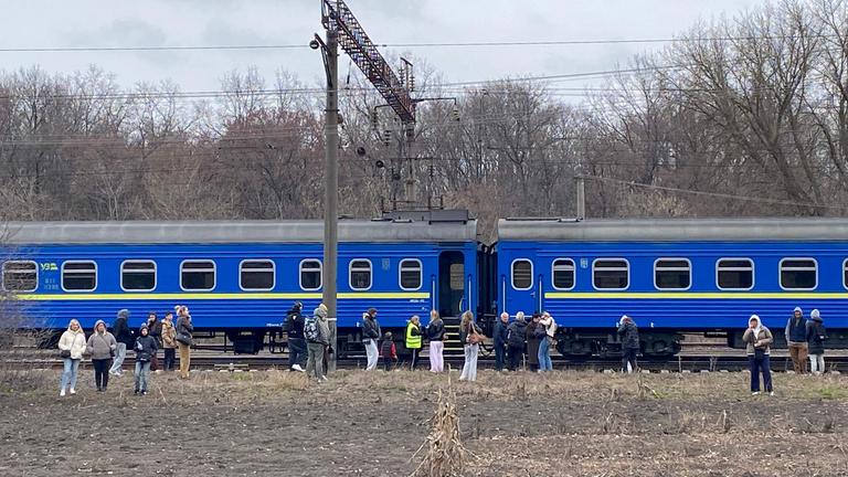 Ukraine Zug evakuiert