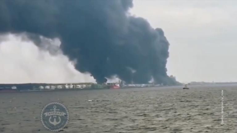 Ukraine greift russ. Ölwerfte an