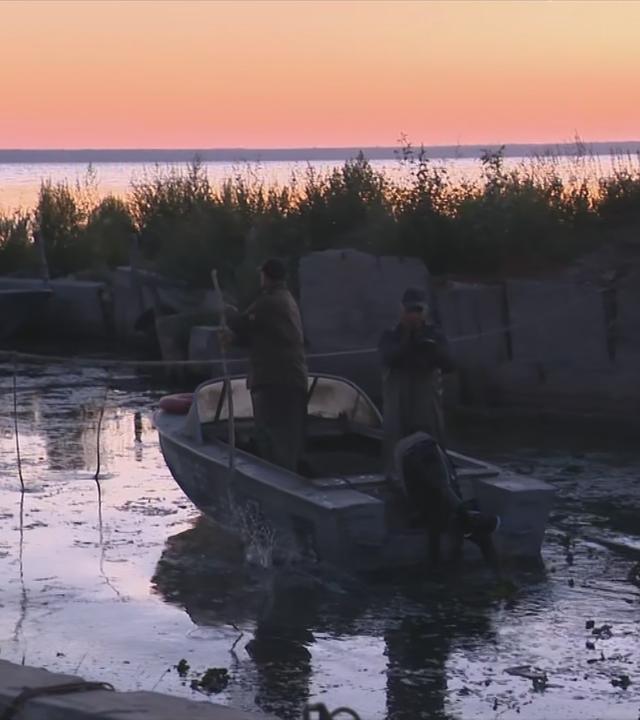 Die Fischer von Bilhorod-Dnistrovsky im Westen der Ukraine nahe Odessa