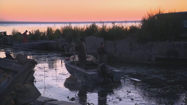 Die Fischer von Bilhorod-Dnistrovsky im Westen der Ukraine nahe Odessa