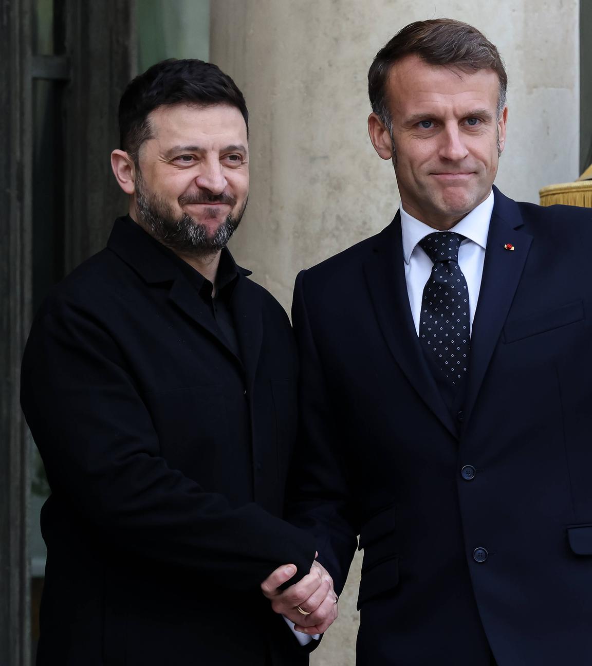 Macron empfängt Selenskyj im Élysée-Palast