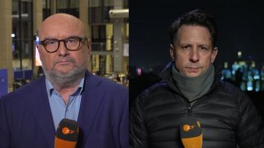 Live-Schalte mit dem ZDF-Korrespondenten Ulf Röller in Brüssel und Reporter Timm Kröger in Kiew.