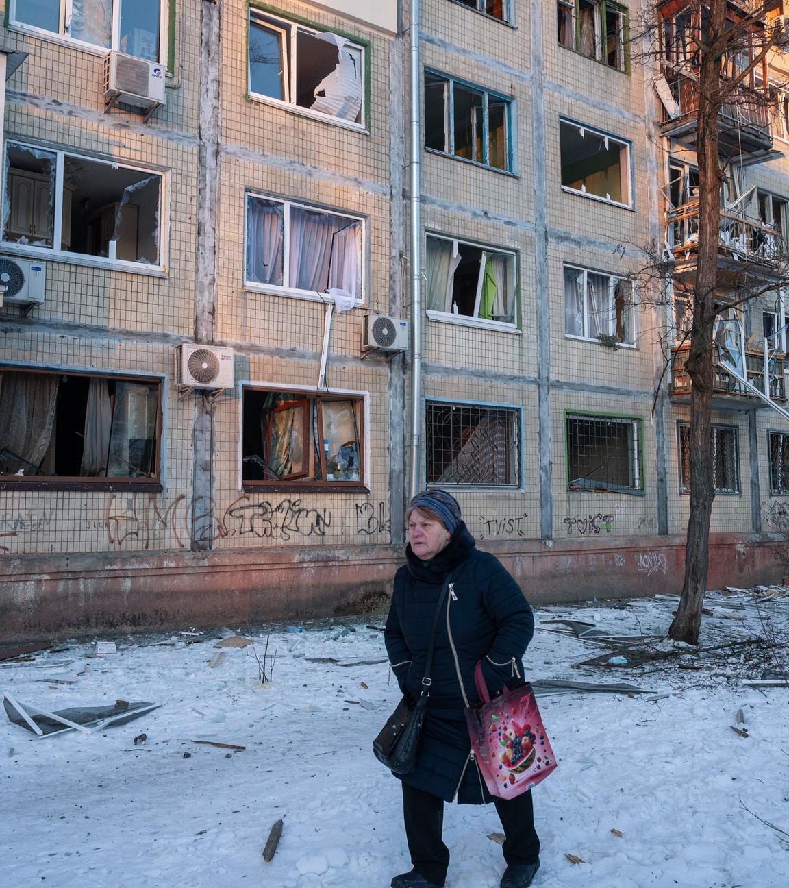 Aftermath of overnight missile and drone strikes across Ukraine
