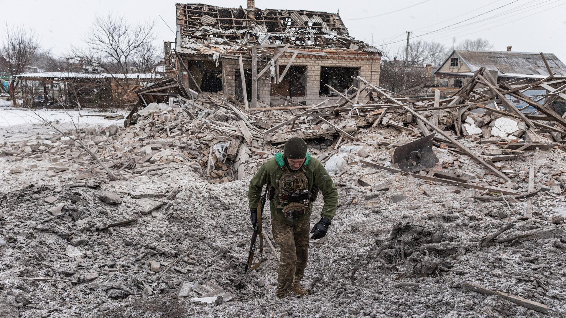 Ukrainische Soldaten der 93. Brigade im Gebiet Donezk