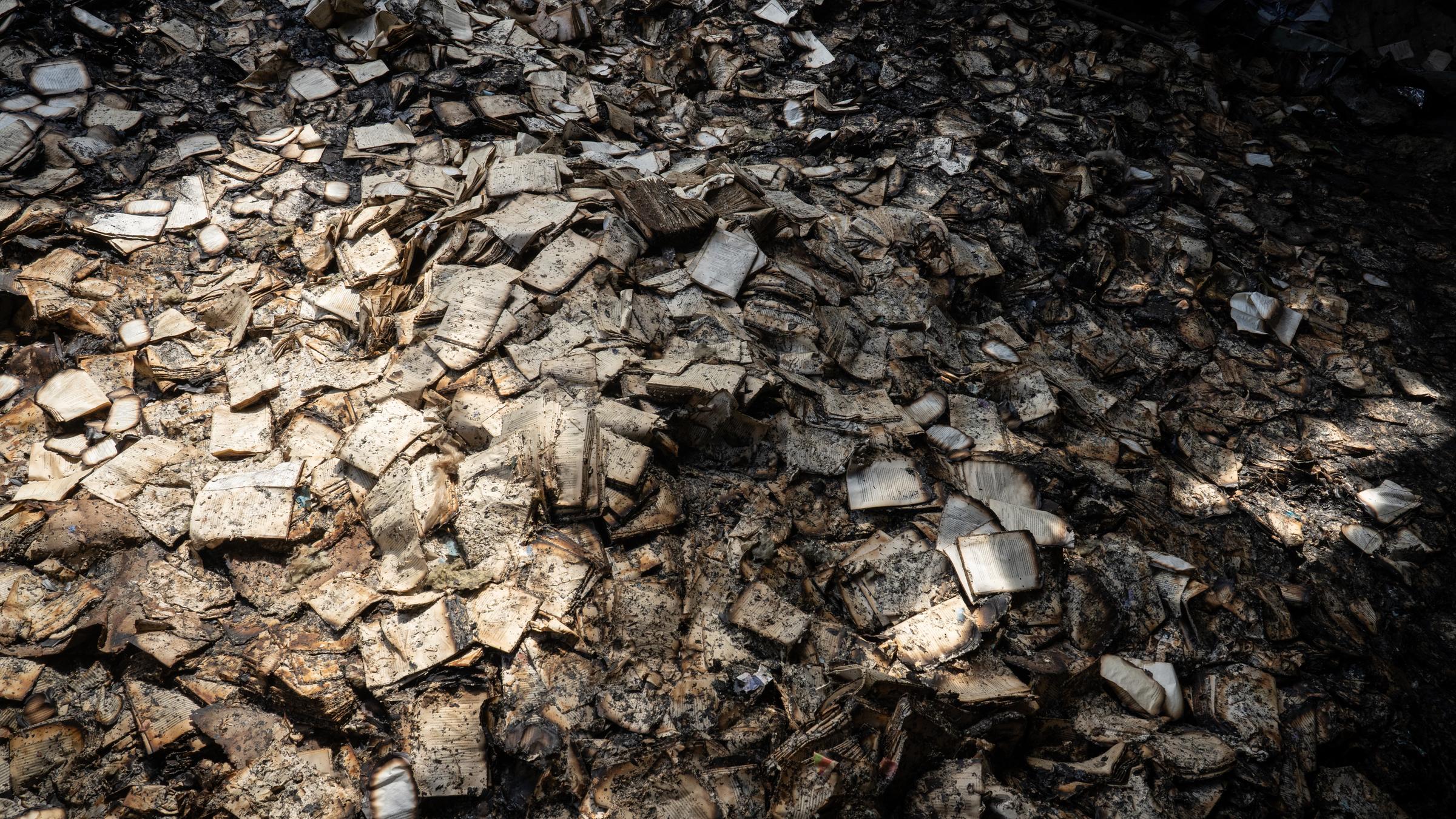 Zerstörte Druckerei in Charkiw