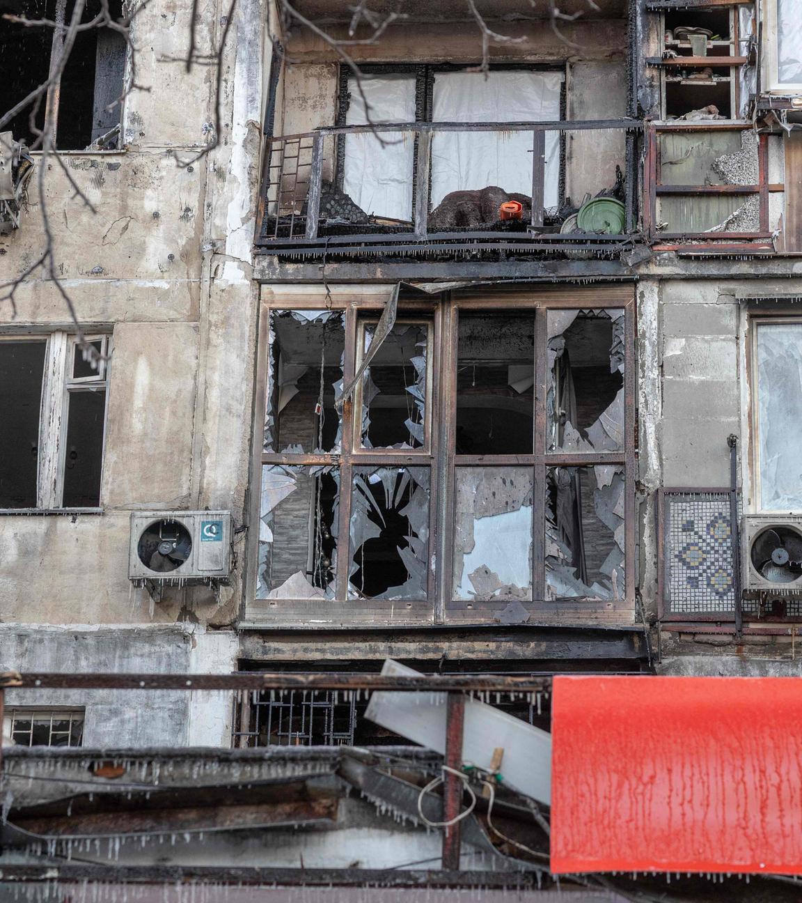 Ein beschädigtes Haus im ukrainischen Odessa.