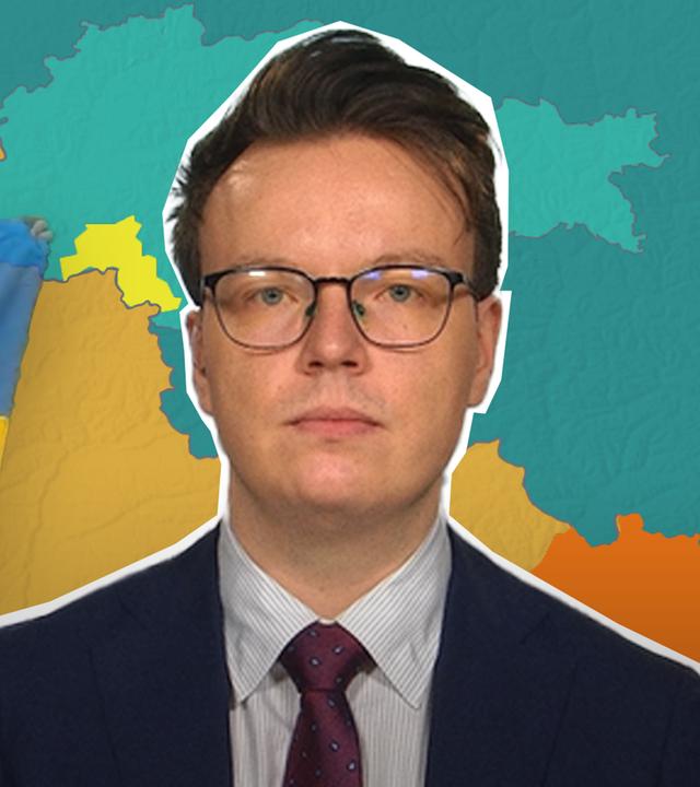 Ukraine-Karte, Soldat und Experte Fabian Hoffmann