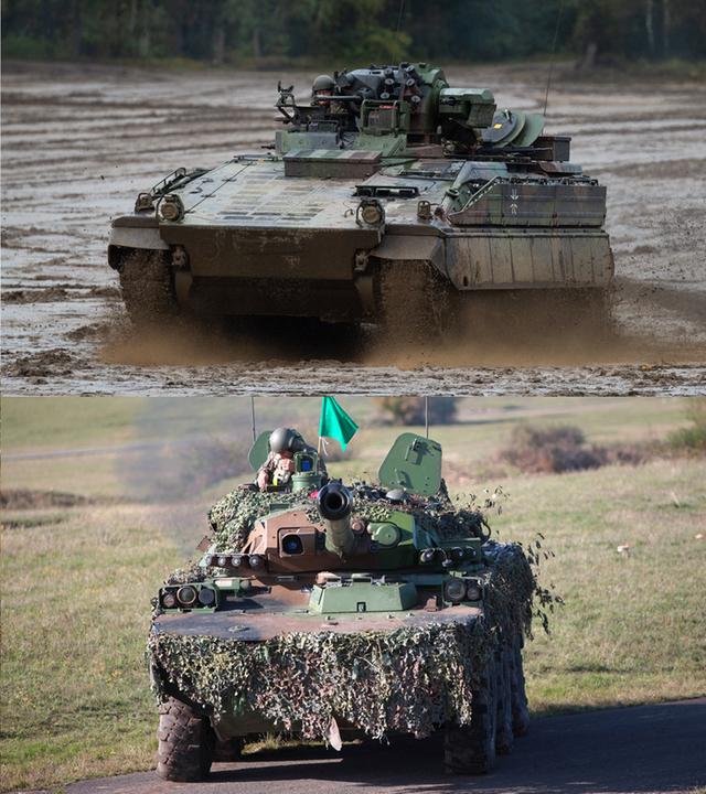 Die Panzer des Typs Bradley, Marder und AMX-10 RC, die in die Ukraine geliefert werden sollen