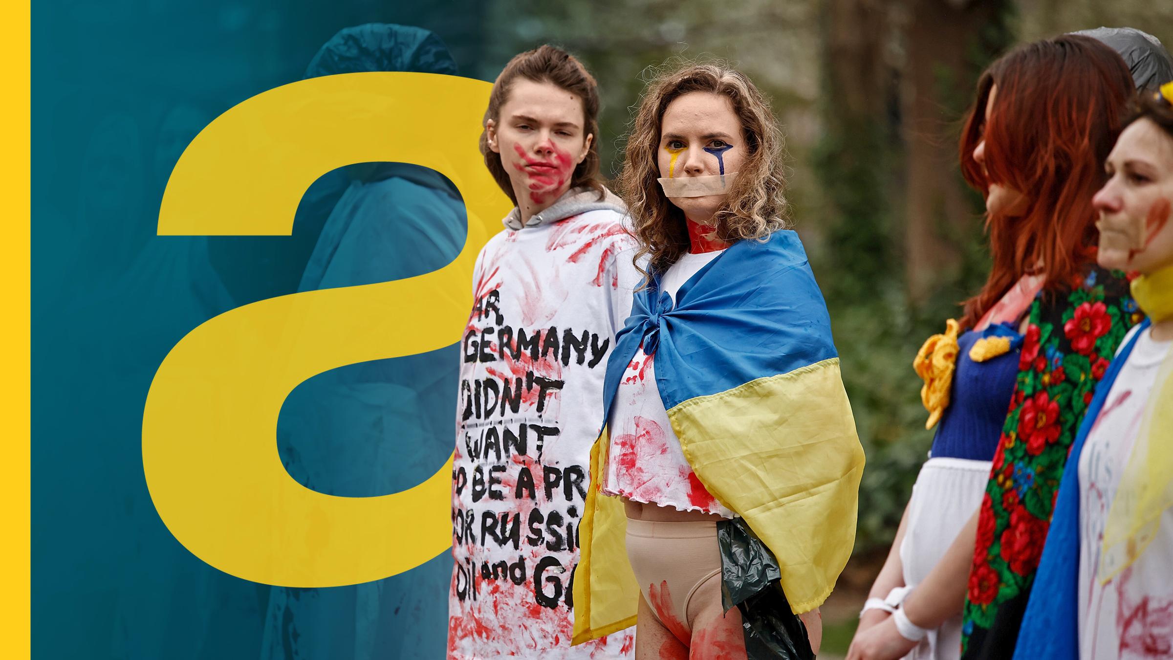 Frauen protestieren gegen Vergewaltigungen im Ukraine-Krieg