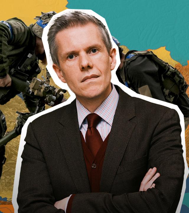 Markus Keupp vor Ukraine-Karte