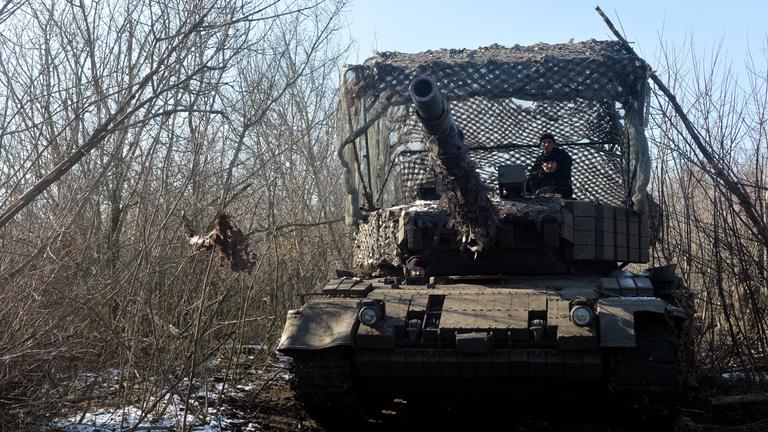 Ukraine, Pokrovsk: Leopard 1A5 Panzer im Einsatz