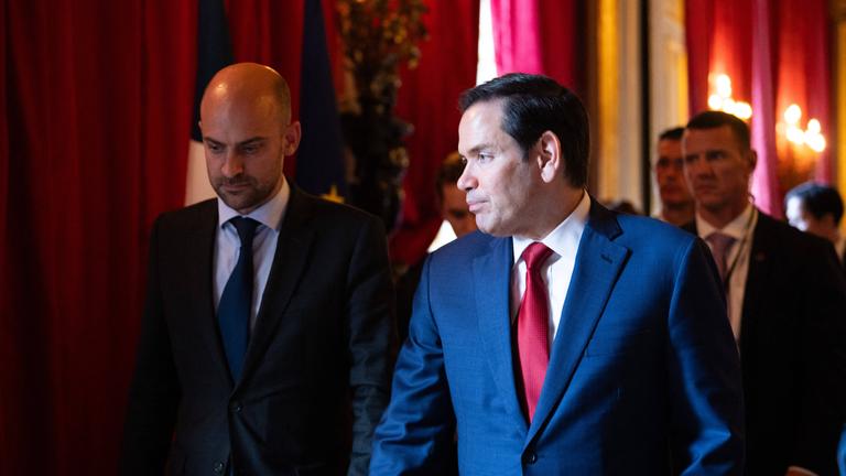 US Secretary of State Marco Rubio, France s Minister for Europe and Foreign Affairs Jean-Noel Barrot after a bilateral meeting with Britain s Foreign Secretary and US Secretary of State in Paris.