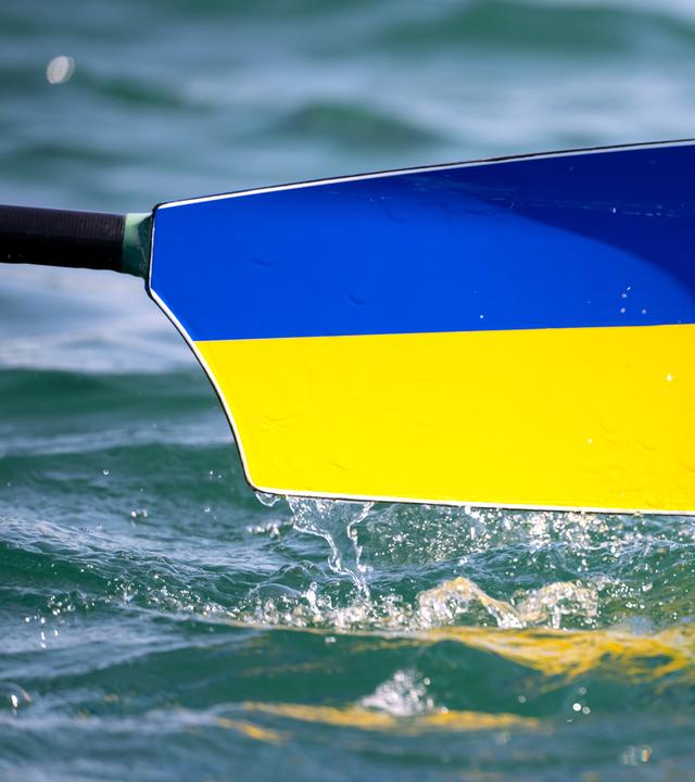 Ein Skull von dem Boot aus der Ukraine in Aktion. 