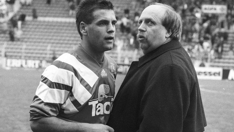 Ulf Kirsten und Reiner Calmund 1994