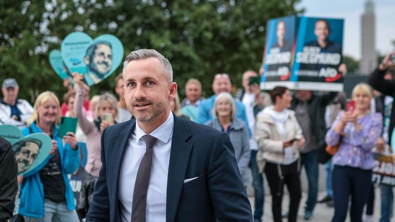 Urlich Siegmund bei einer Wahlkampf-Veranstaltung der AfD.