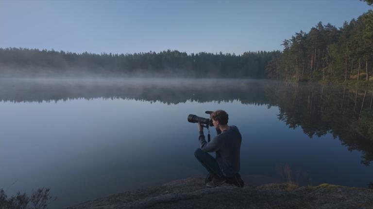 Fotograf in der Natur