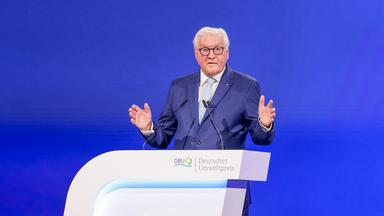 Bundespräsident Frank-Walter Steinmeier hält die Festrede zur Verleihung des Deutschen Umweltpreises.