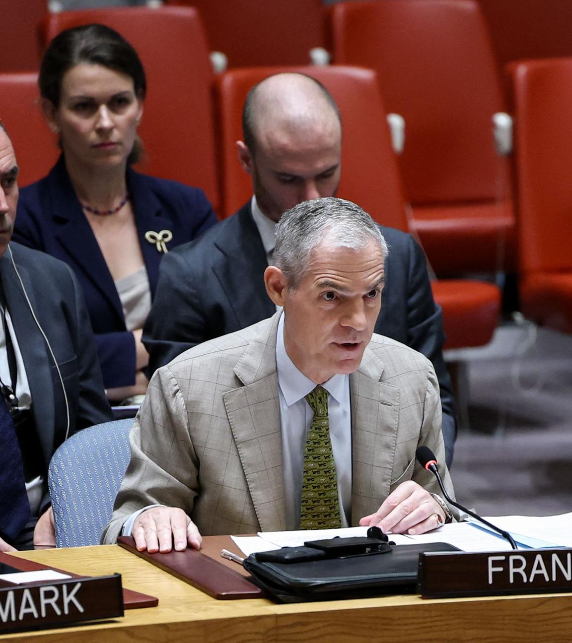 Der französische Botschafter bei den Vereinten Nationen, Jerome Bonnafont