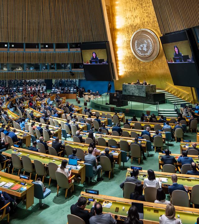 USA, New York: Die Generalversammlung bei den Vereinten Nationen in New York. 