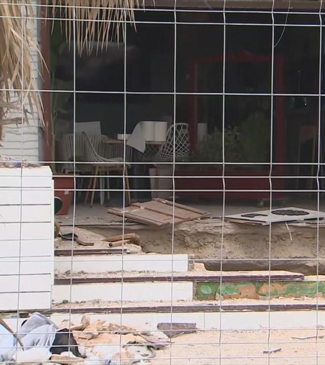 Eingestürztes Restaurant auf Mallorca.