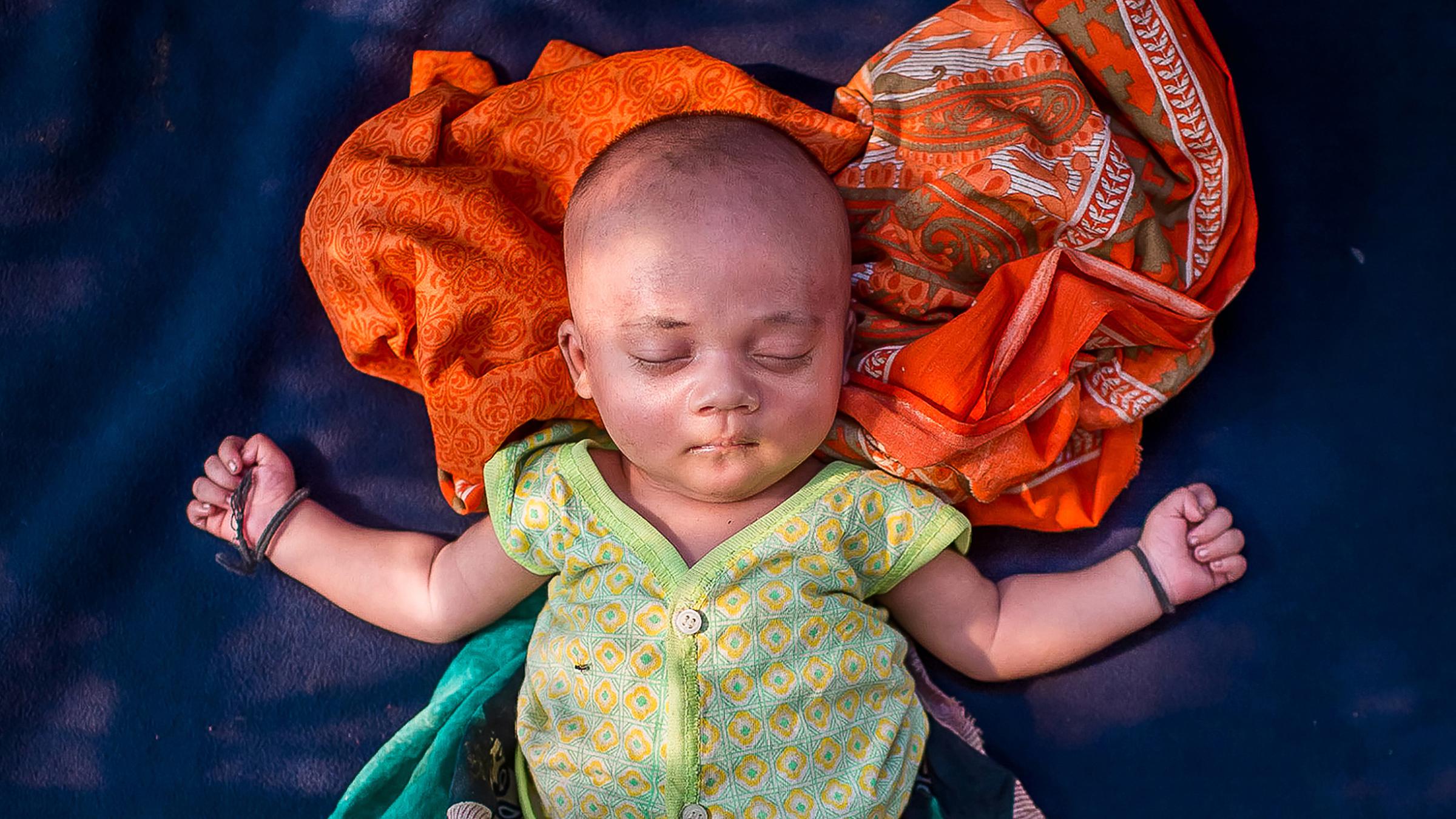 Baby im Balukhali-Flüchtlingscamp in Bangladesh