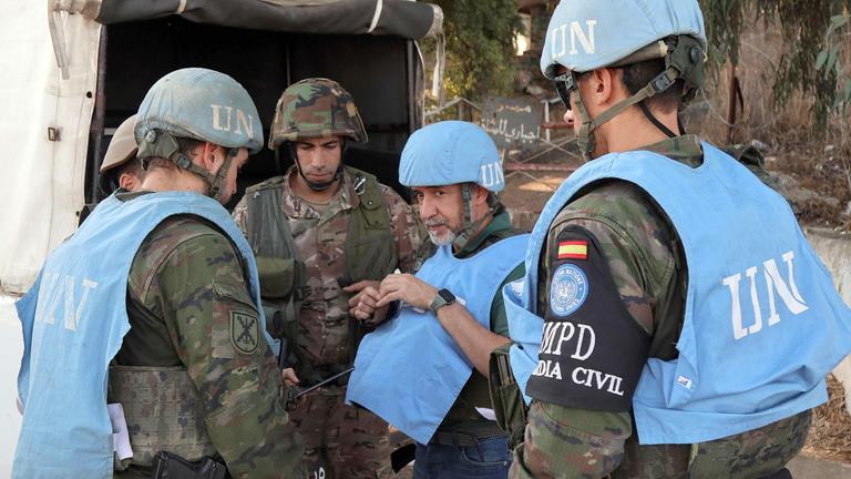 Spanische Blauhelmsoldaten der UNIFIL im Libanon