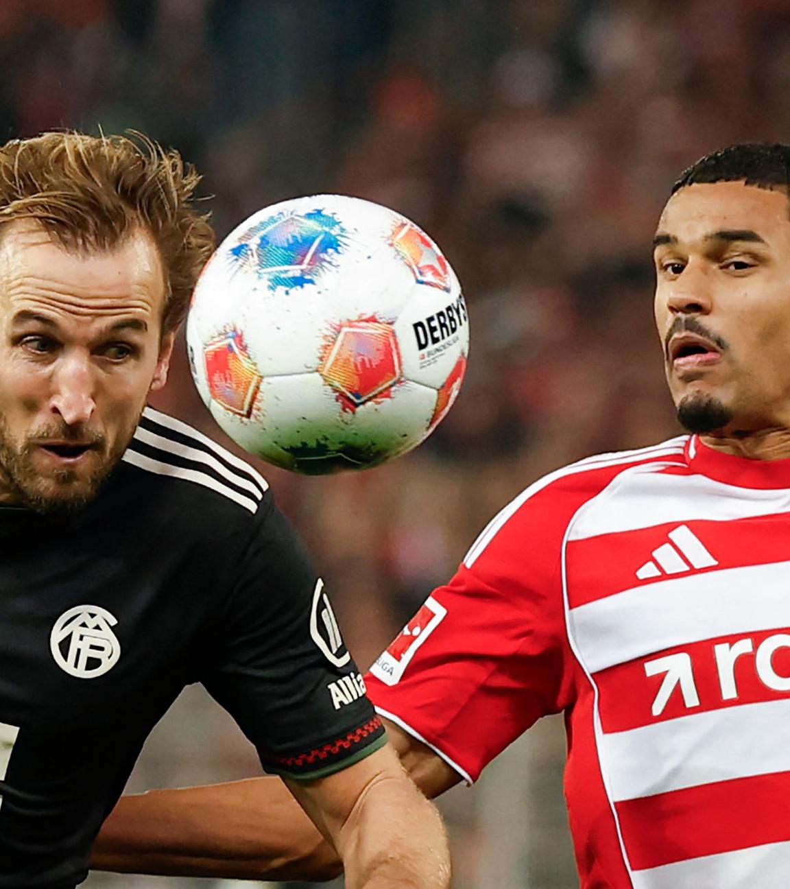 Leopold Querfeld, Harry Kane und Danilho Doekhi in Berlin am 08.11.25