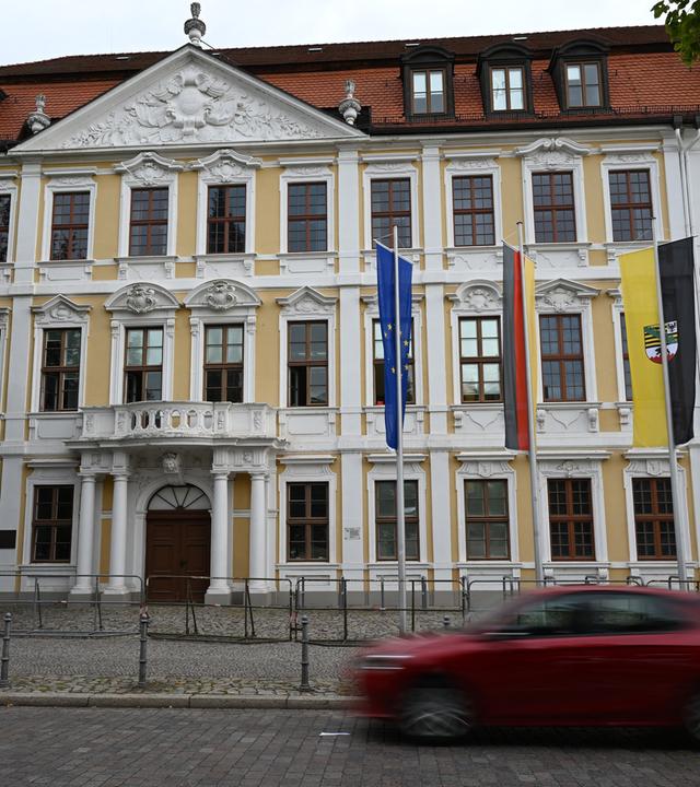 Blick auf den Landtag in Magdeburg