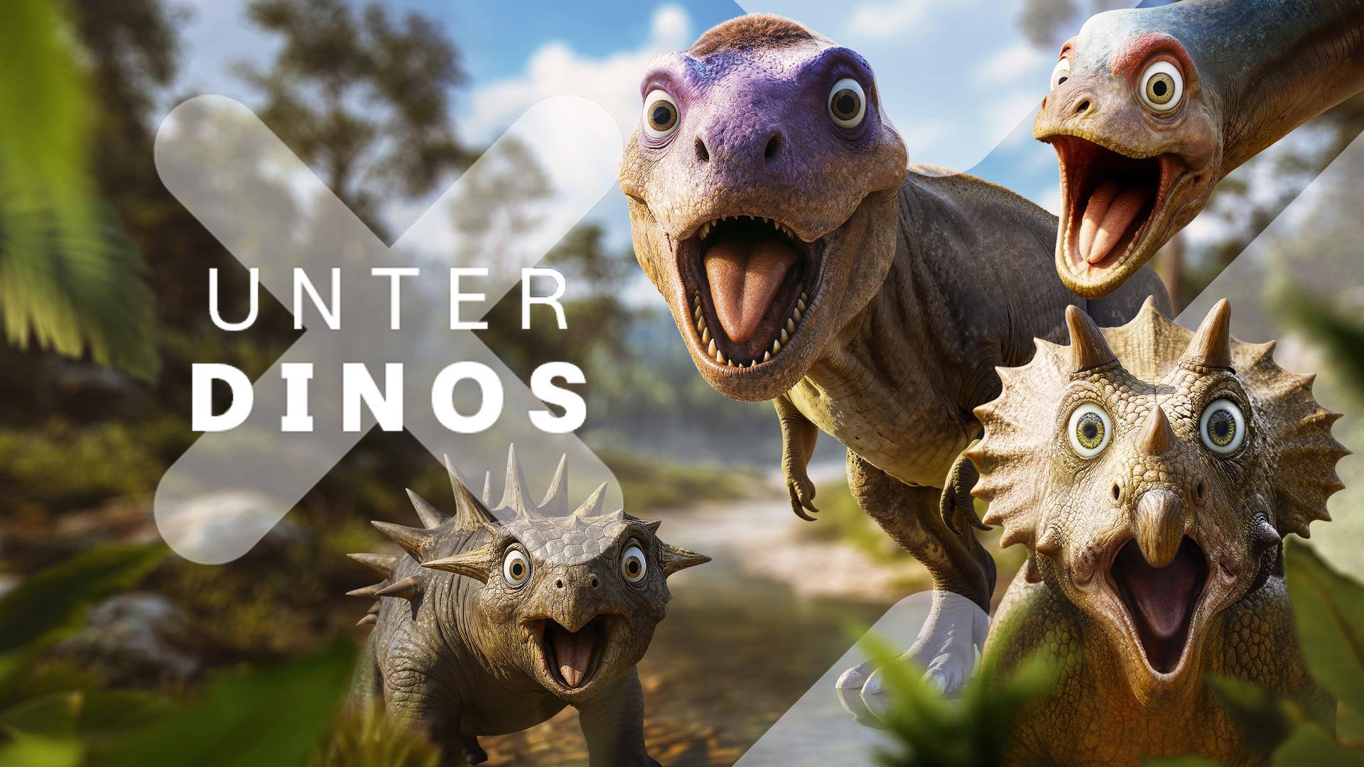 Dinosaurier im Comicstil