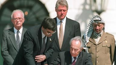 Unterzeichnung des Oslo Friedensabkommens 1993