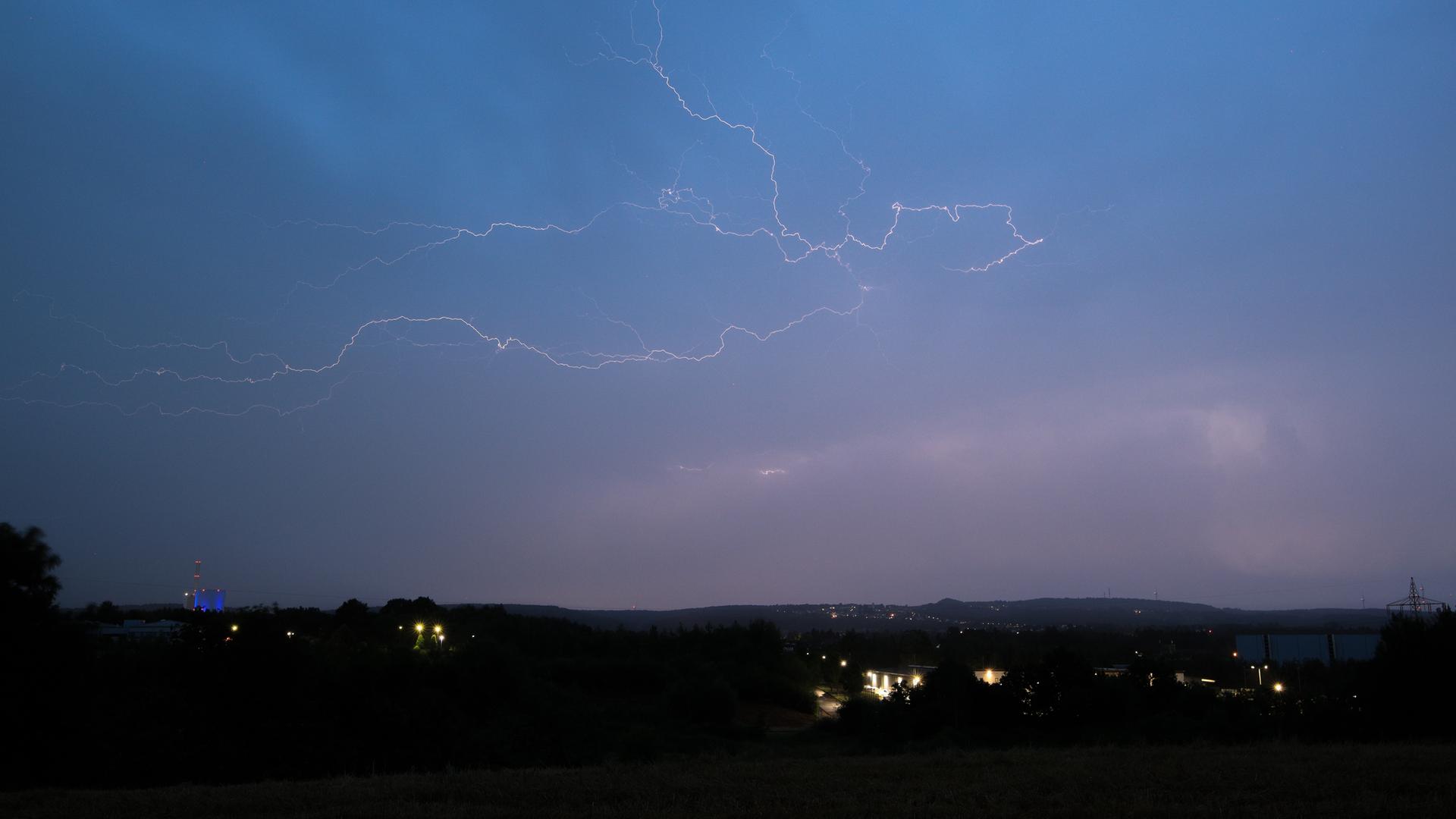 Gewitter und Stürme im Saarland am 29.06.2024.