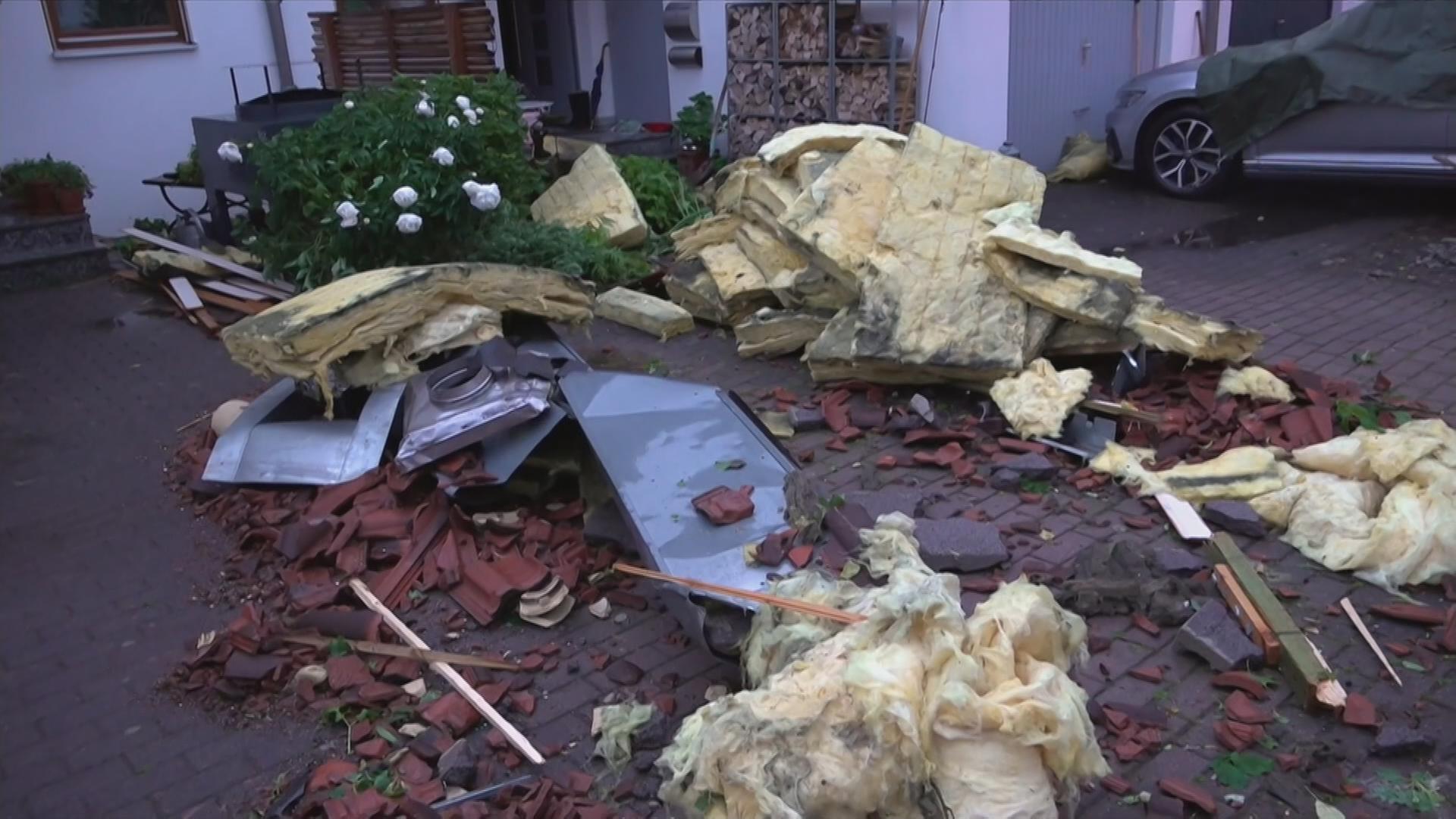 Schäden nach Unwetter in Süddeutschland