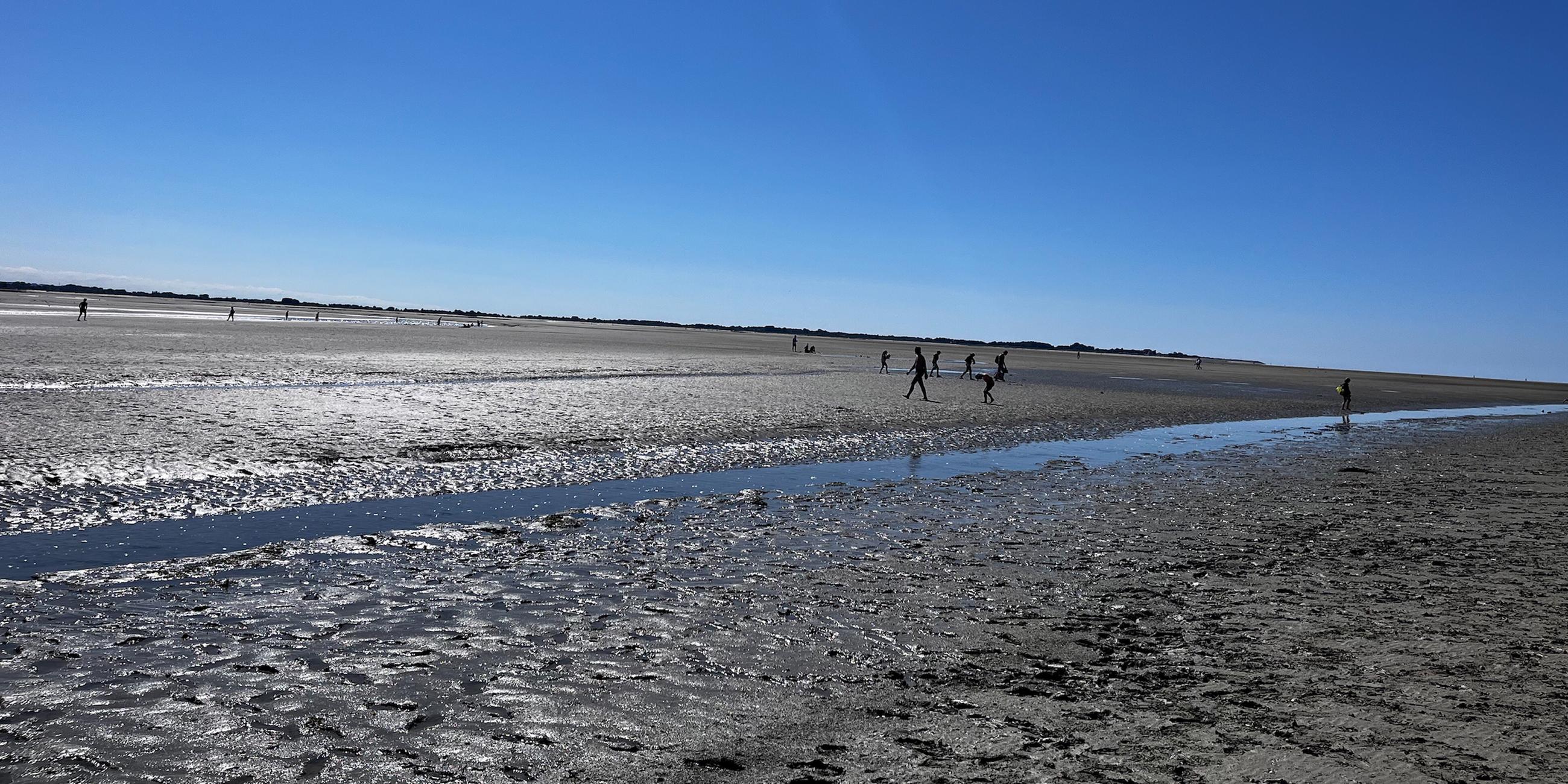 Der Strand bei Le Crotoy, Nordfrankreich.