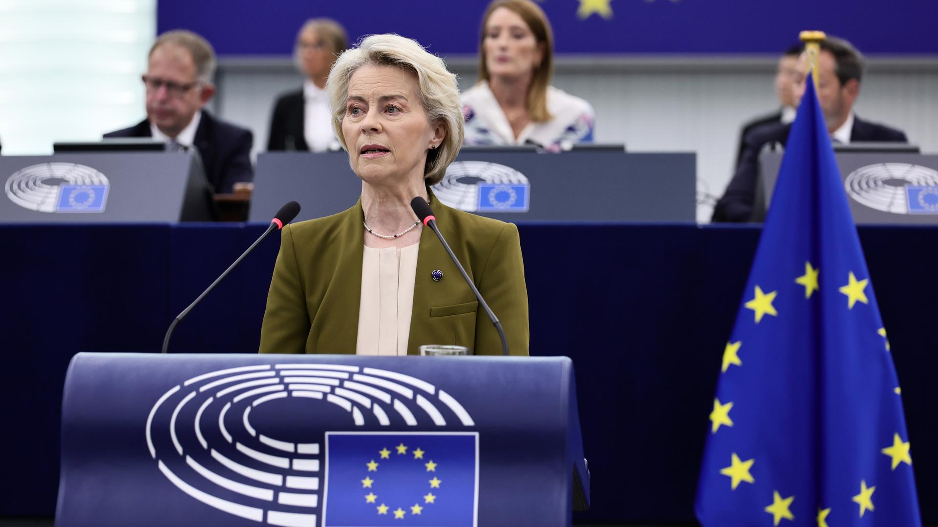 Ursula von der Leyen am 10.9.2025 in Straßburg