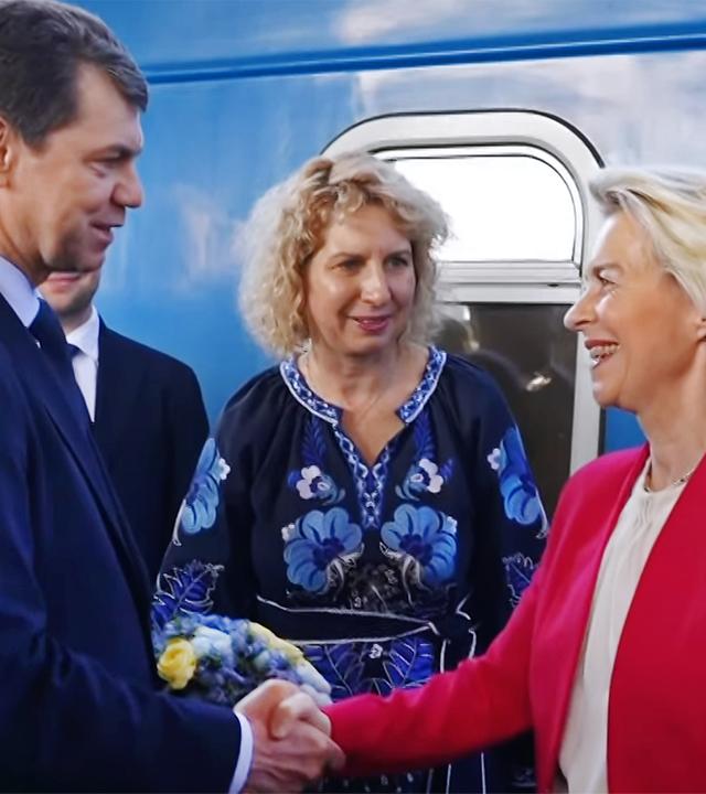 Screenshot: Ursula von der Leyen in der Ukraine