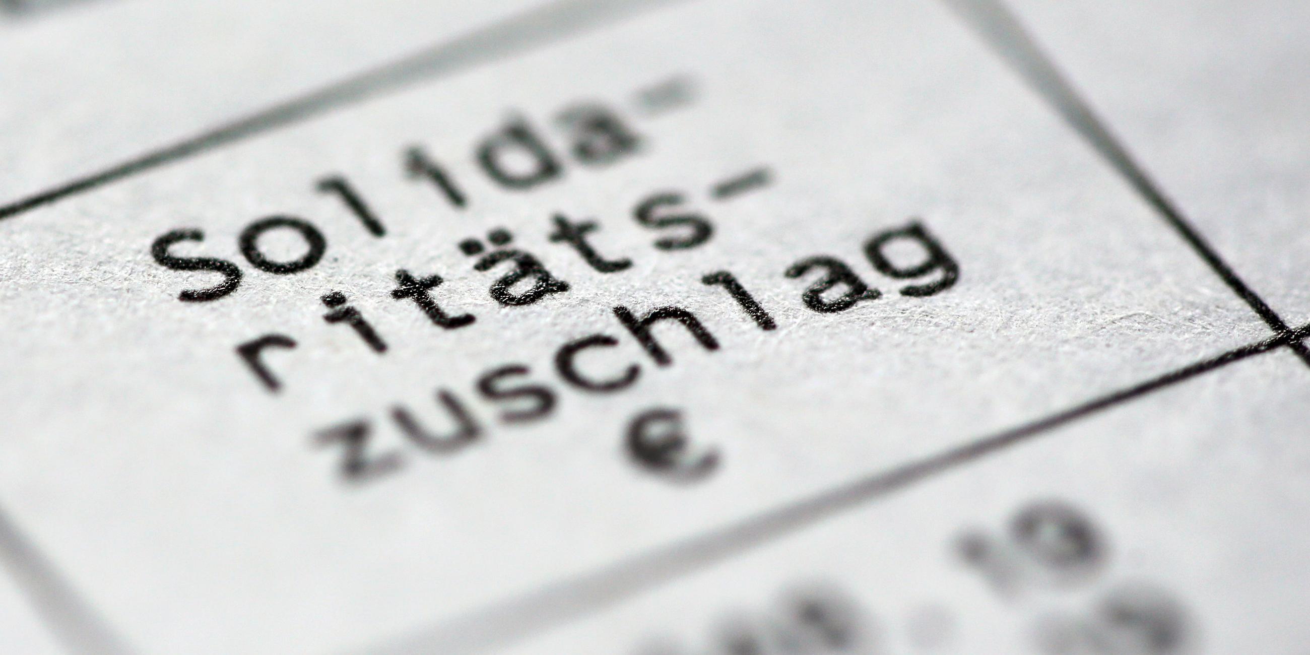 Steuerbescheid mit Feld des Solidaritätszuschlags