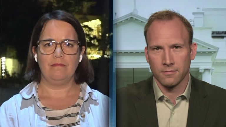 Links ZDF-Korrespondentin Phoebe Gaa in Islamabad und rechts ZDF-Korrespondent David Sauer in Washington.