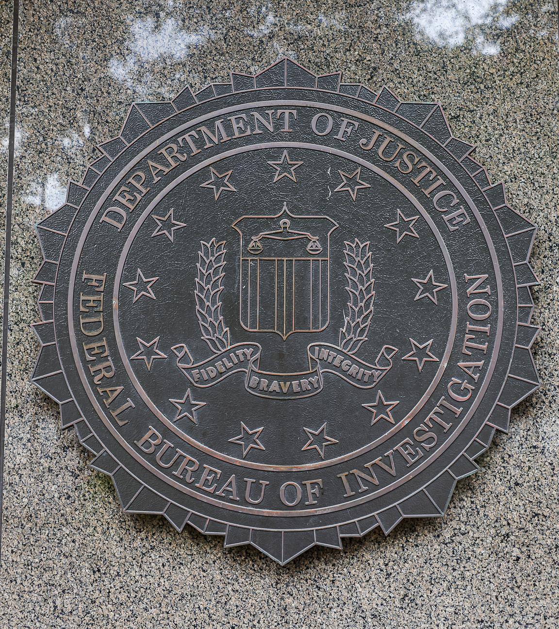 Washington: "Department of Justice - Federal Bureau of Investigation" ist an der Fassade des Justizministeriums zu lesen.